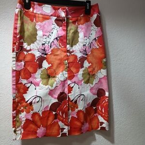 Hype Floral Pencil Skirt - Pink, Red, Green